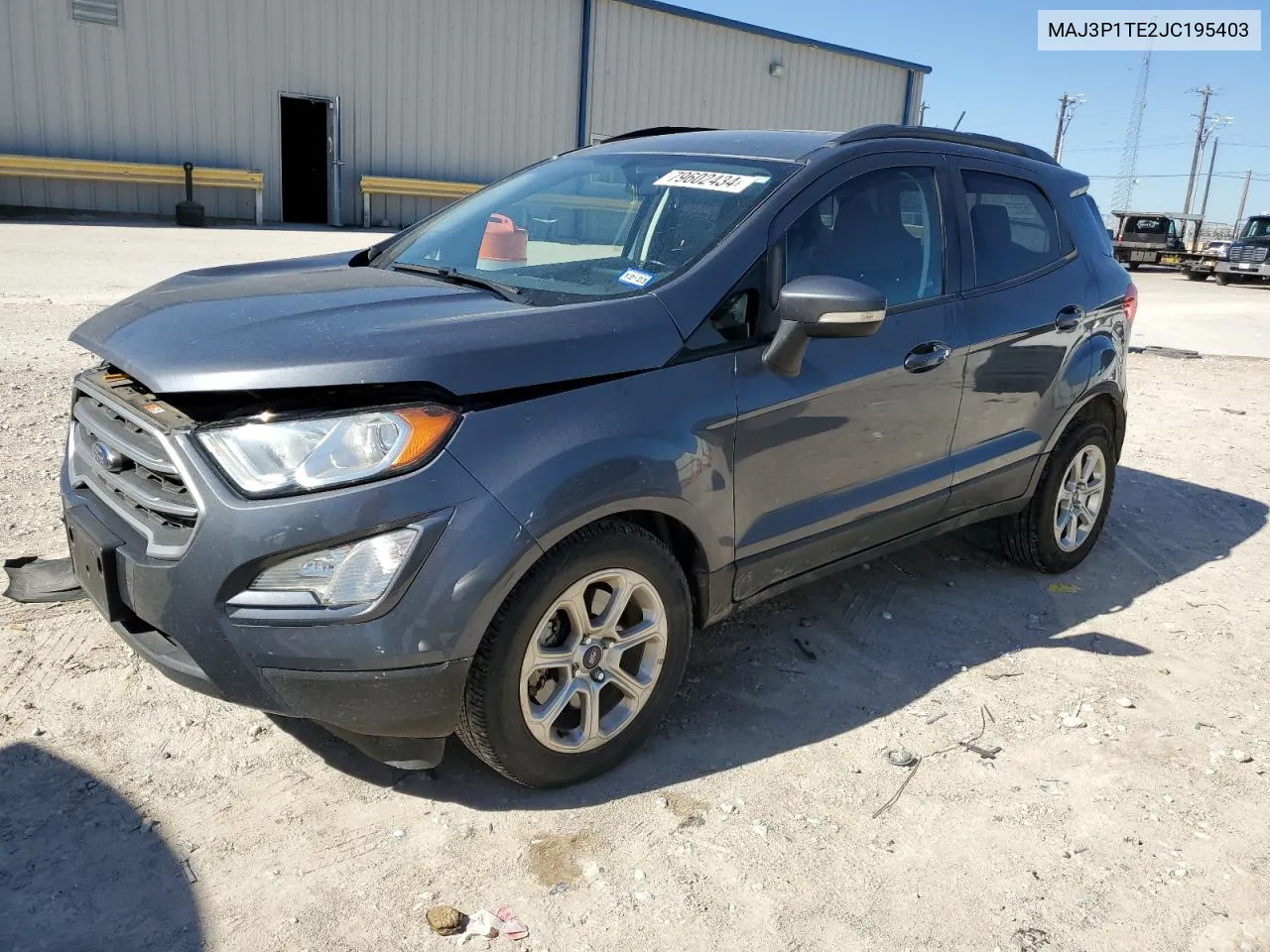 2018 Ford Ecosport Se VIN: MAJ3P1TE2JC195403 Lot: 79602434