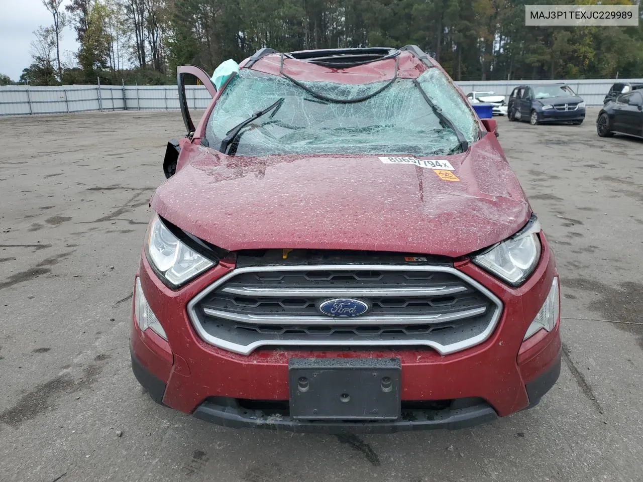 2018 Ford Ecosport Se VIN: MAJ3P1TEXJC229989 Lot: 80657794