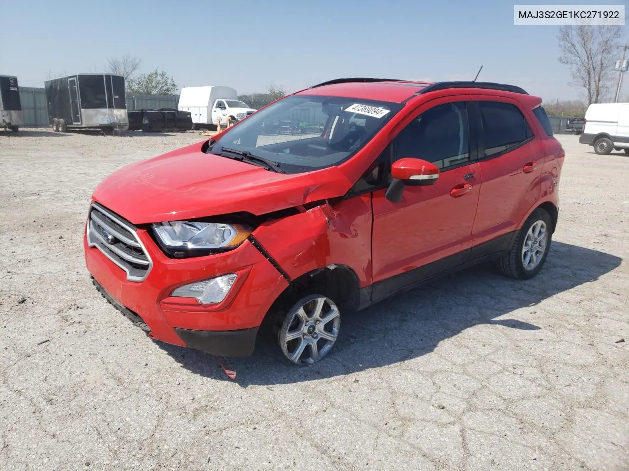 2019 Ford Ecosport Se VIN: MAJ3S2GE1KC271922 Lot: 47369094