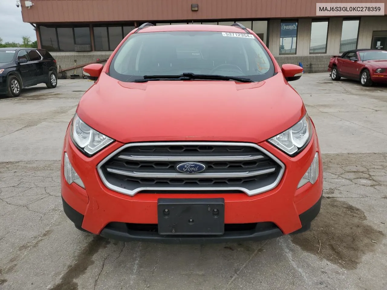 2019 Ford Ecosport Se VIN: MAJ6S3GL0KC278359 Lot: 53712354