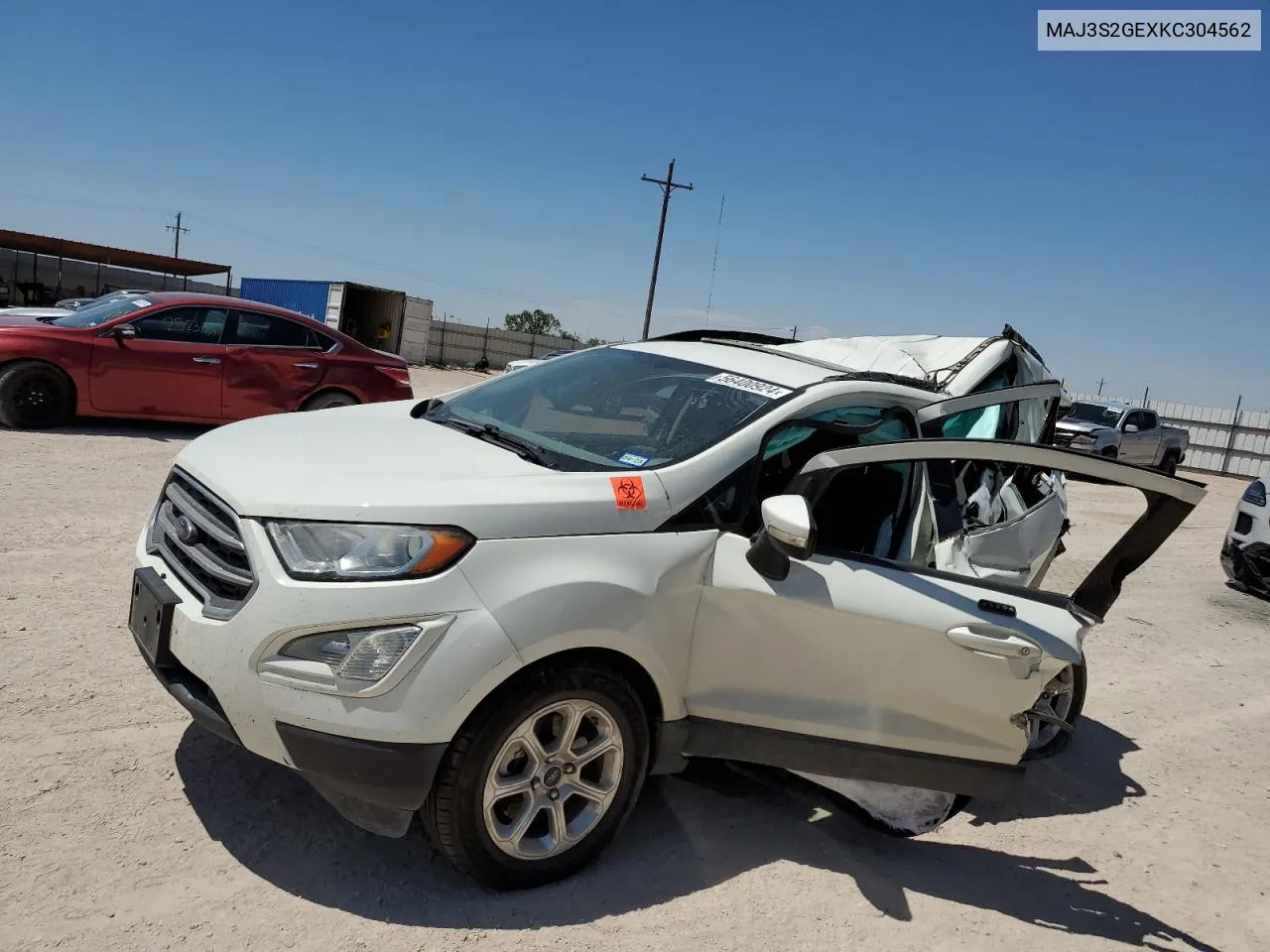 2019 Ford Ecosport Se VIN: MAJ3S2GEXKC304562 Lot: 56400924