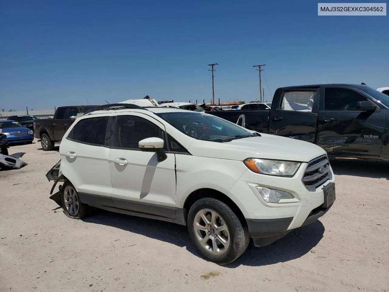 2019 Ford Ecosport Se VIN: MAJ3S2GEXKC304562 Lot: 56400924