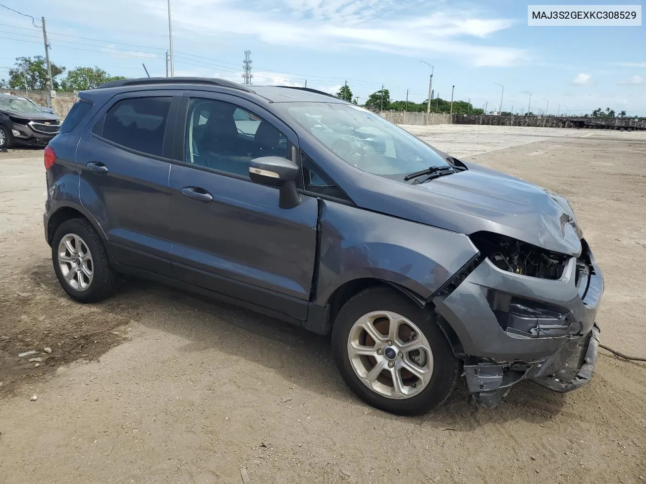 2019 Ford Ecosport Se VIN: MAJ3S2GEXKC308529 Lot: 59637364