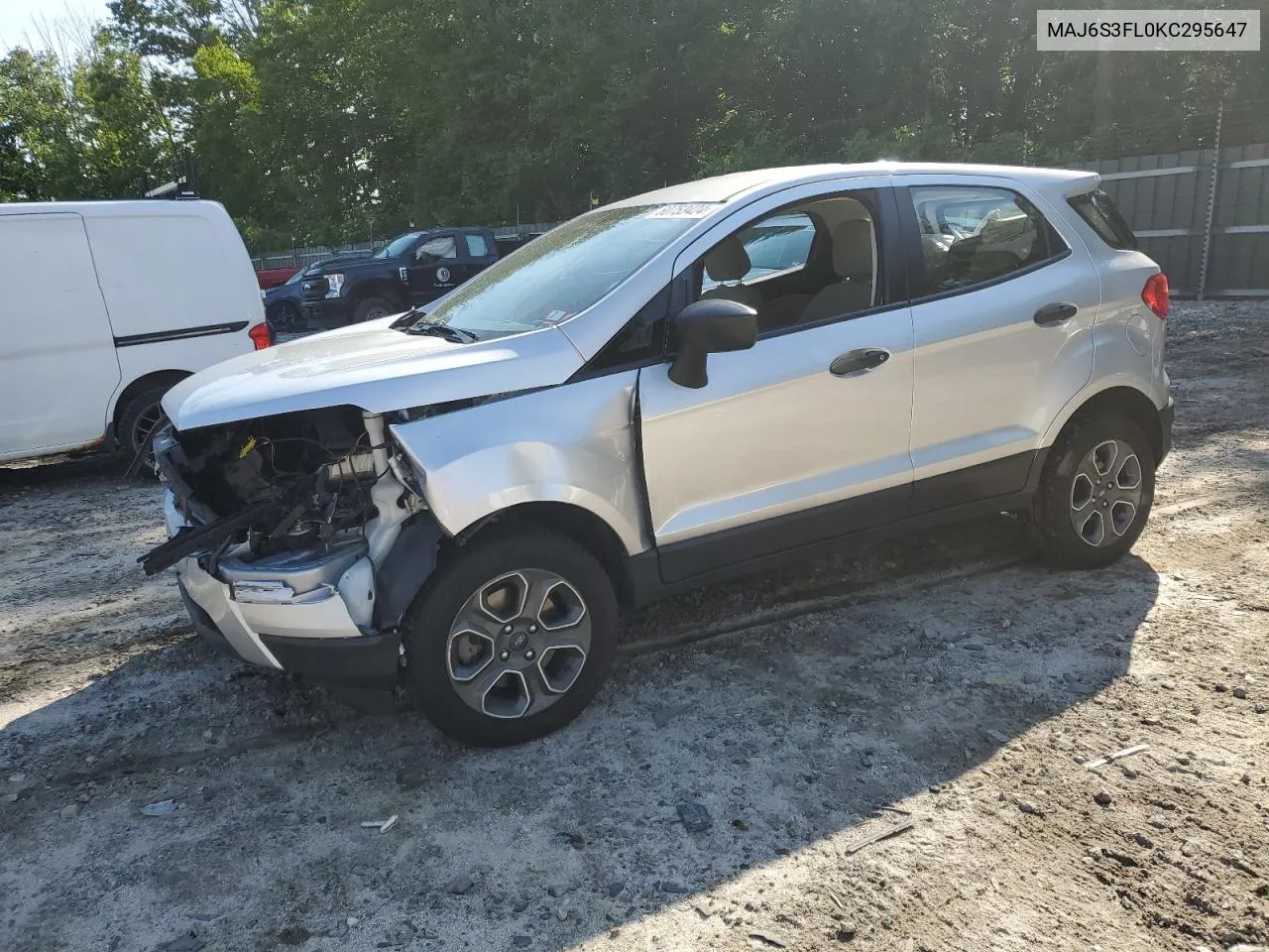 2019 Ford Ecosport S VIN: MAJ6S3FL0KC295647 Lot: 60753424