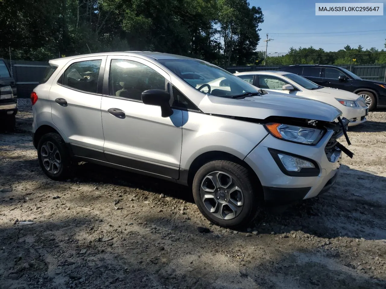 2019 Ford Ecosport S VIN: MAJ6S3FL0KC295647 Lot: 60753424