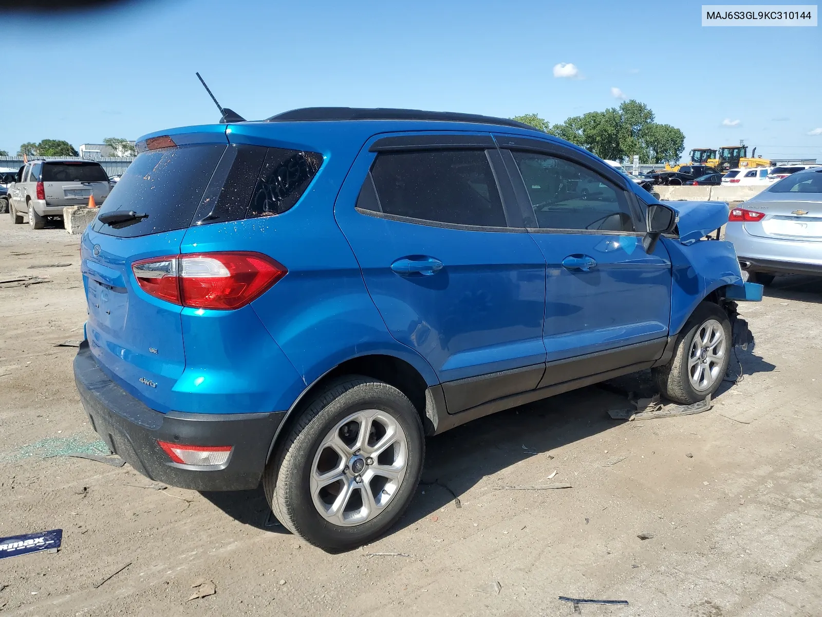 2019 Ford Ecosport Se VIN: MAJ6S3GL9KC310144 Lot: 62871454