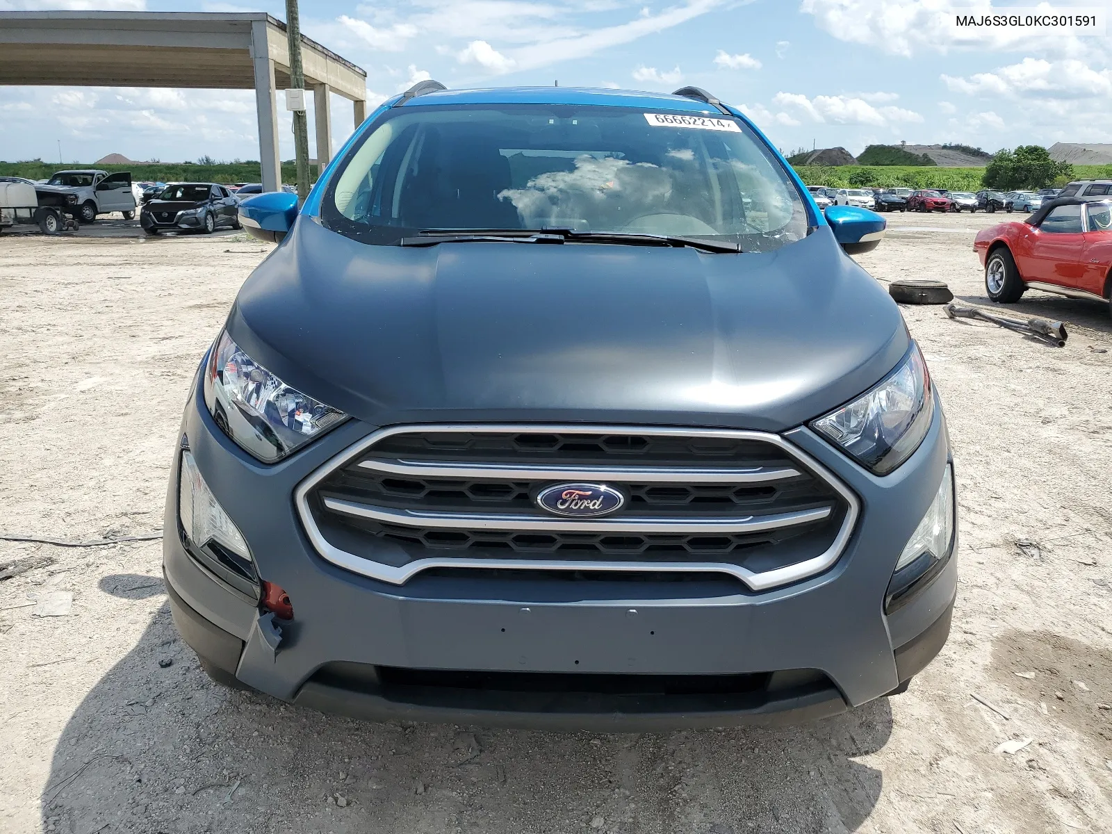 2019 Ford Ecosport Se VIN: MAJ6S3GL0KC301591 Lot: 66662214