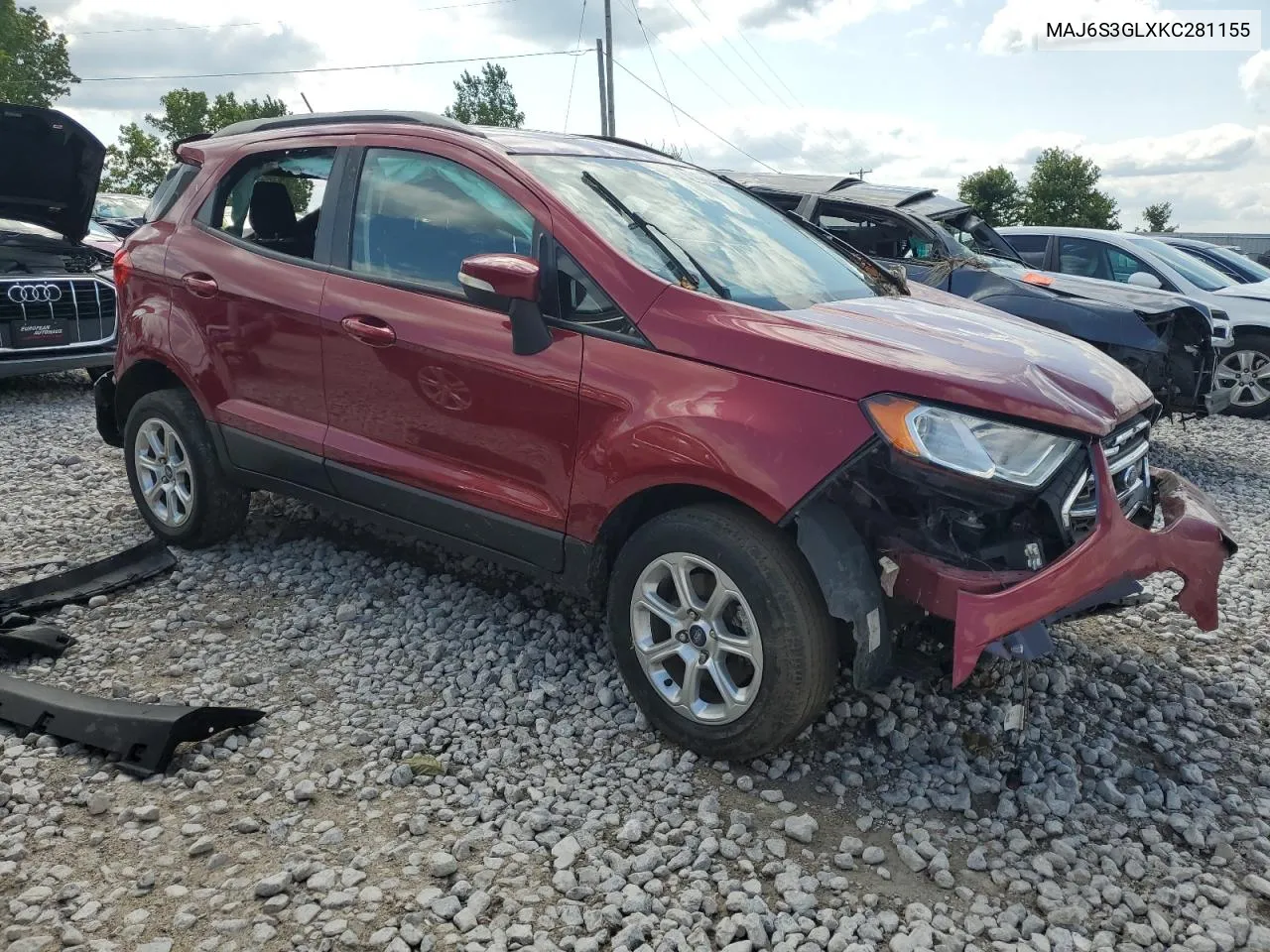 2019 Ford Ecosport Se VIN: MAJ6S3GLXKC281155 Lot: 68078424