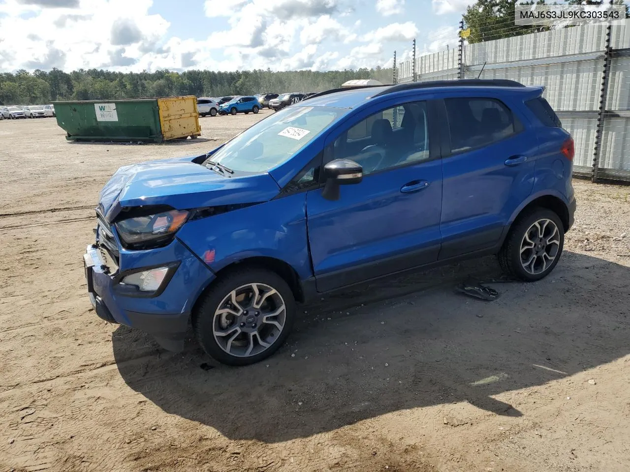 2019 Ford Ecosport Ses VIN: MAJ6S3JL9KC303543 Lot: 69416394