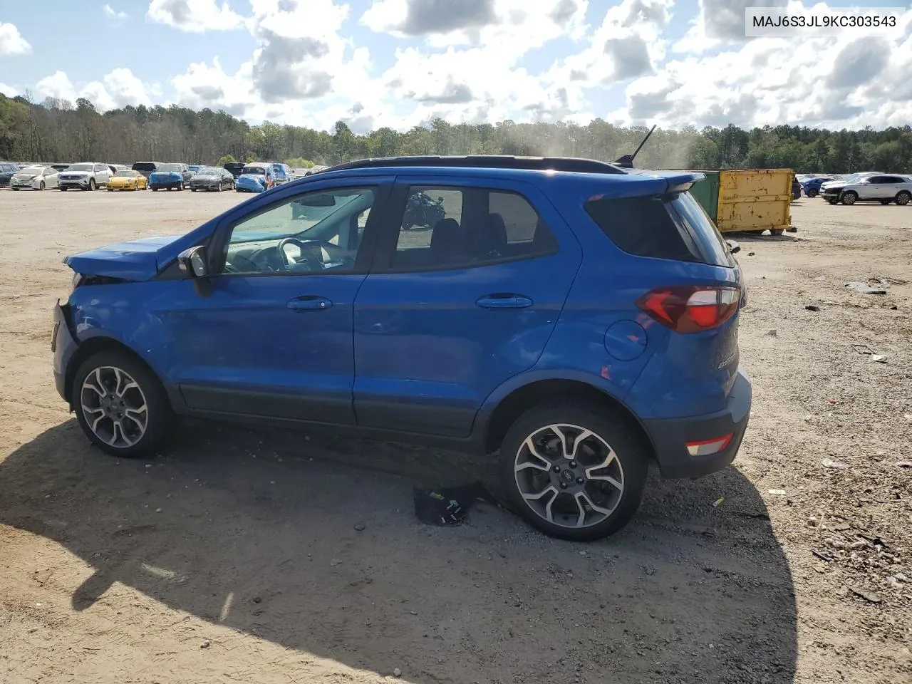 2019 Ford Ecosport Ses VIN: MAJ6S3JL9KC303543 Lot: 69416394