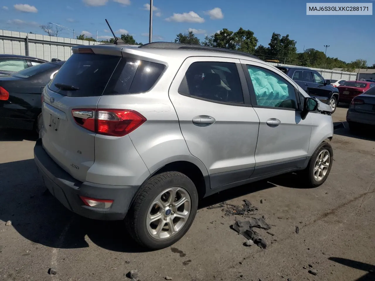 2019 Ford Ecosport Se VIN: MAJ6S3GLXKC288171 Lot: 70018394