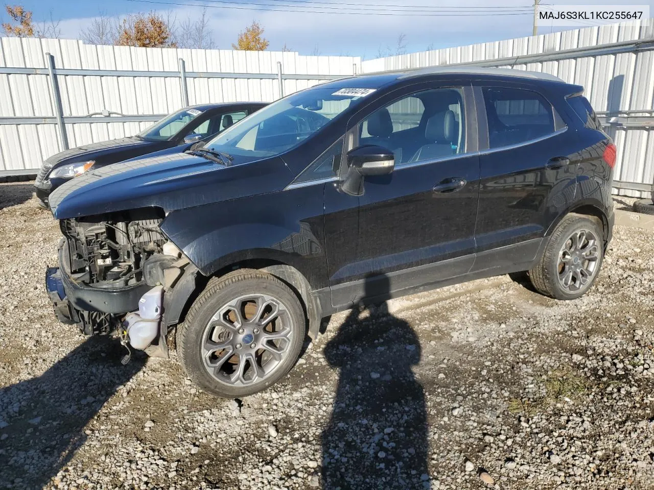 2019 Ford Ecosport Titanium VIN: MAJ6S3KL1KC255647 Lot: 70304474