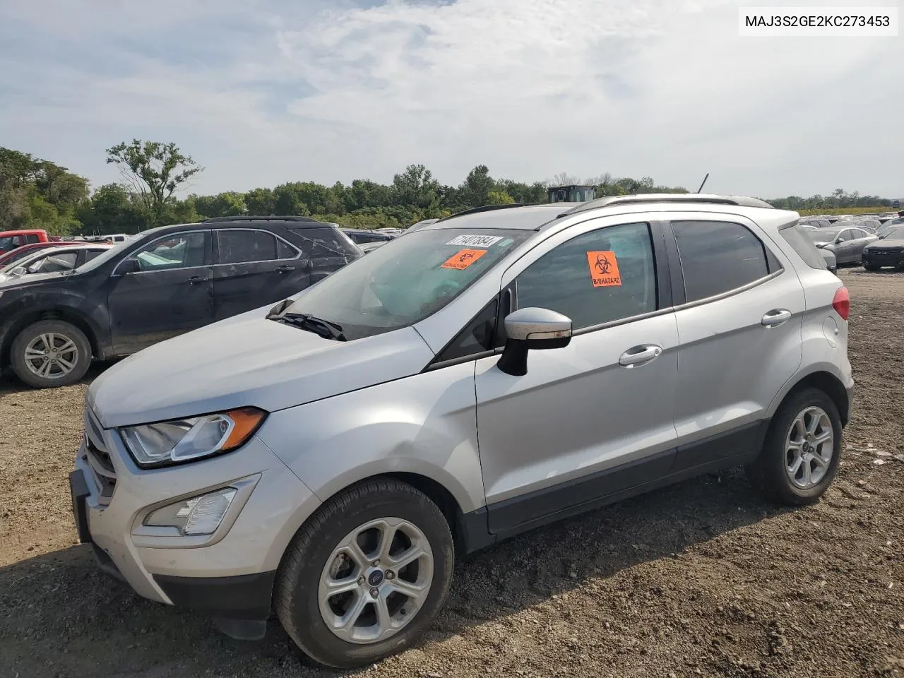 2019 Ford Ecosport Se VIN: MAJ3S2GE2KC273453 Lot: 71407884