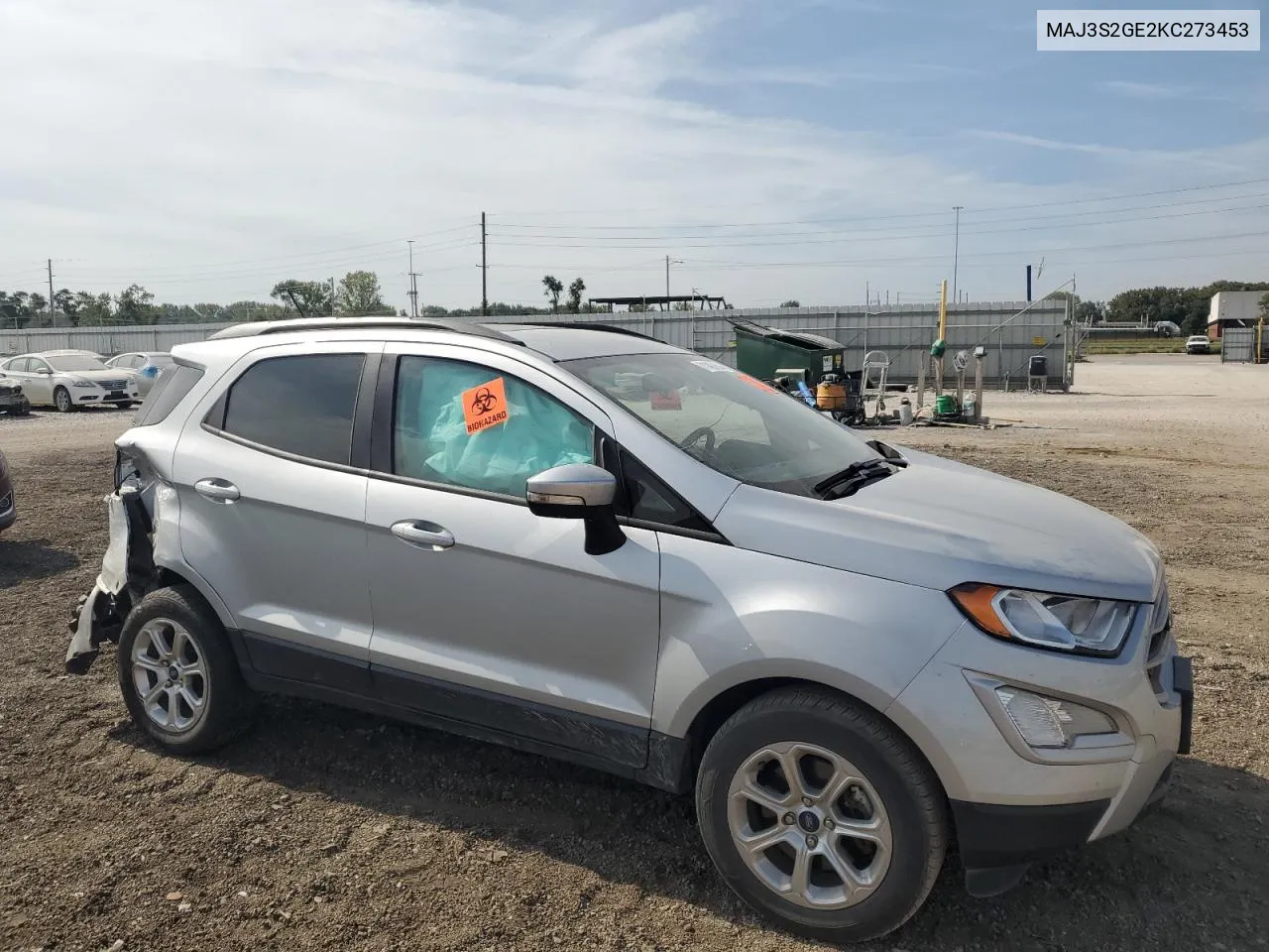 2019 Ford Ecosport Se VIN: MAJ3S2GE2KC273453 Lot: 71407884