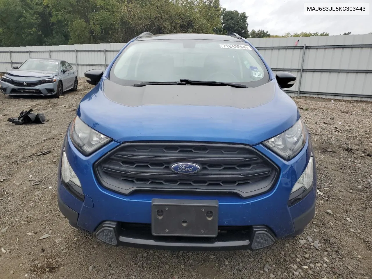 2019 Ford Ecosport Ses VIN: MAJ6S3JL5KC303443 Lot: 71843564