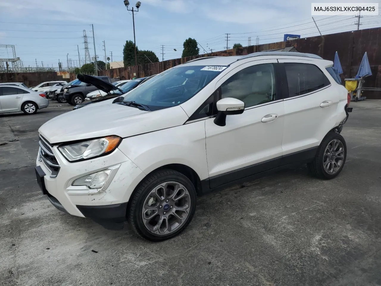 2019 Ford Ecosport Titanium VIN: MAJ6S3KLXKC304425 Lot: 71878624