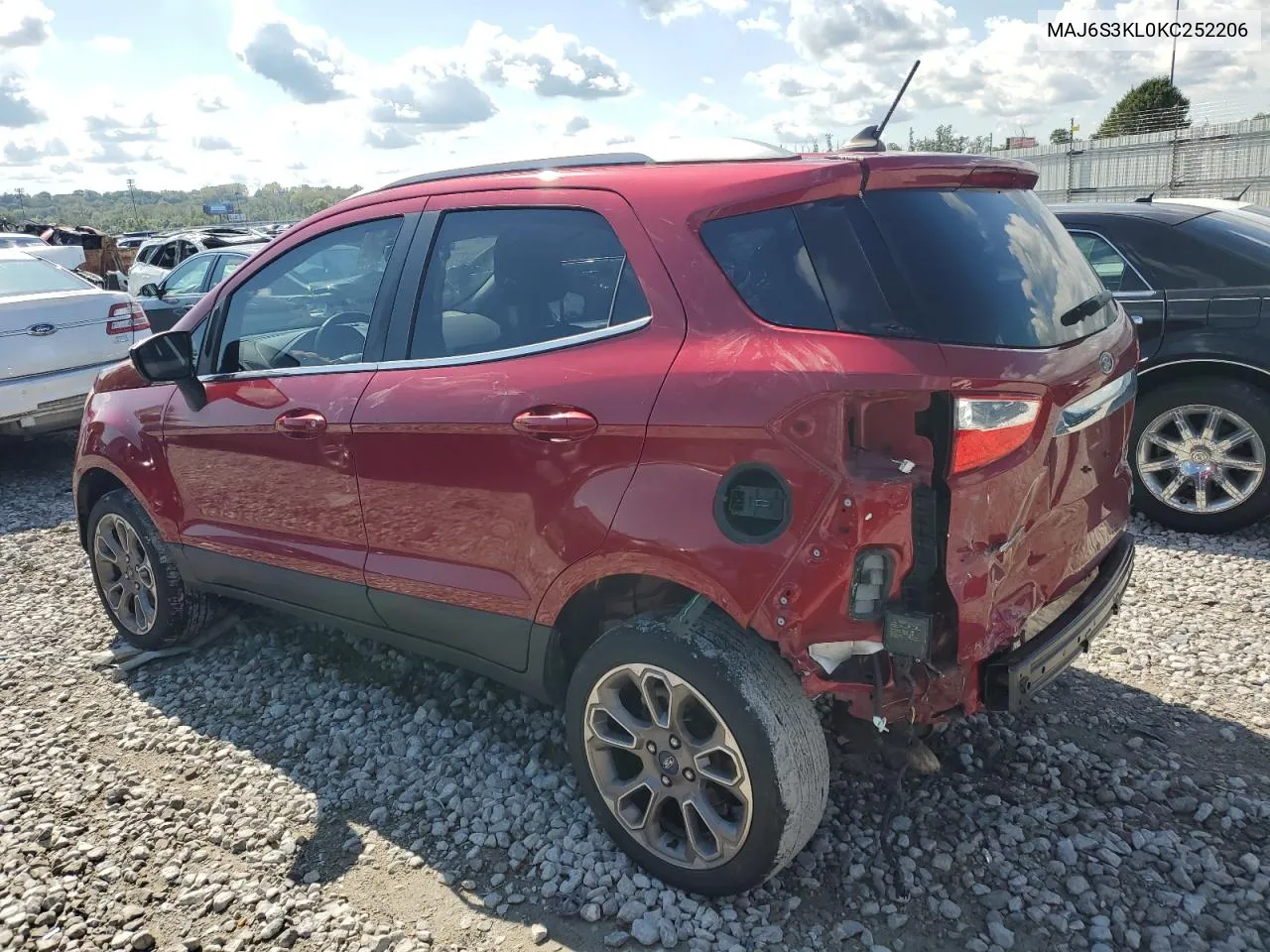 2019 Ford Ecosport Titanium VIN: MAJ6S3KL0KC252206 Lot: 72792834