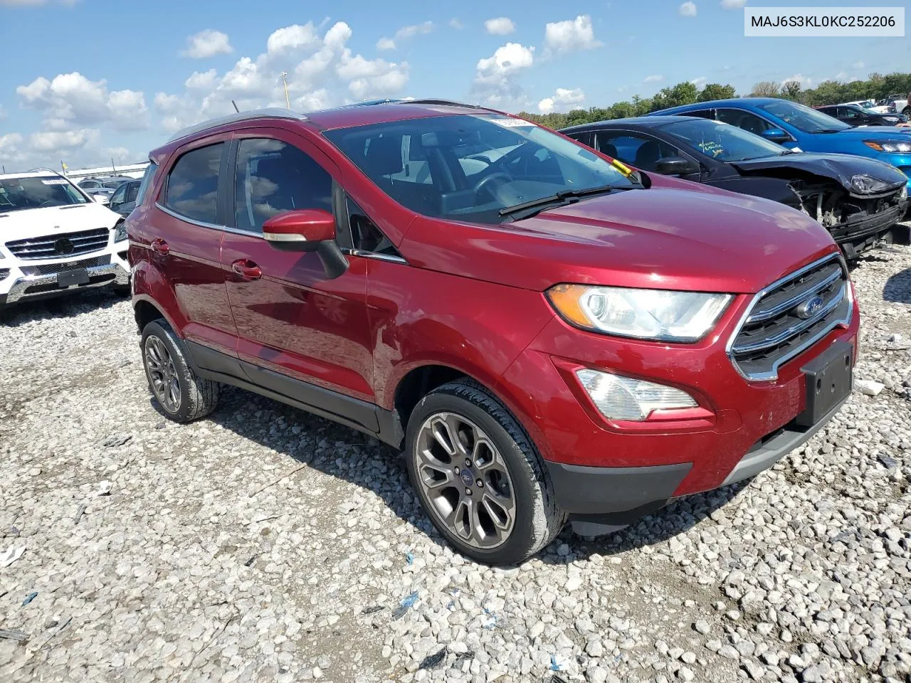 2019 Ford Ecosport Titanium VIN: MAJ6S3KL0KC252206 Lot: 72792834