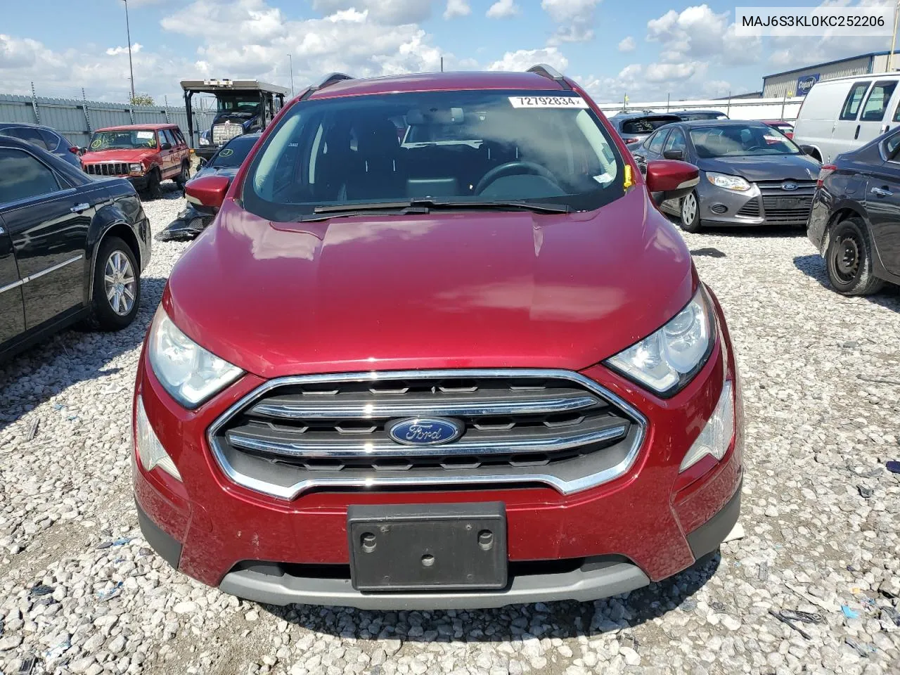 2019 Ford Ecosport Titanium VIN: MAJ6S3KL0KC252206 Lot: 72792834