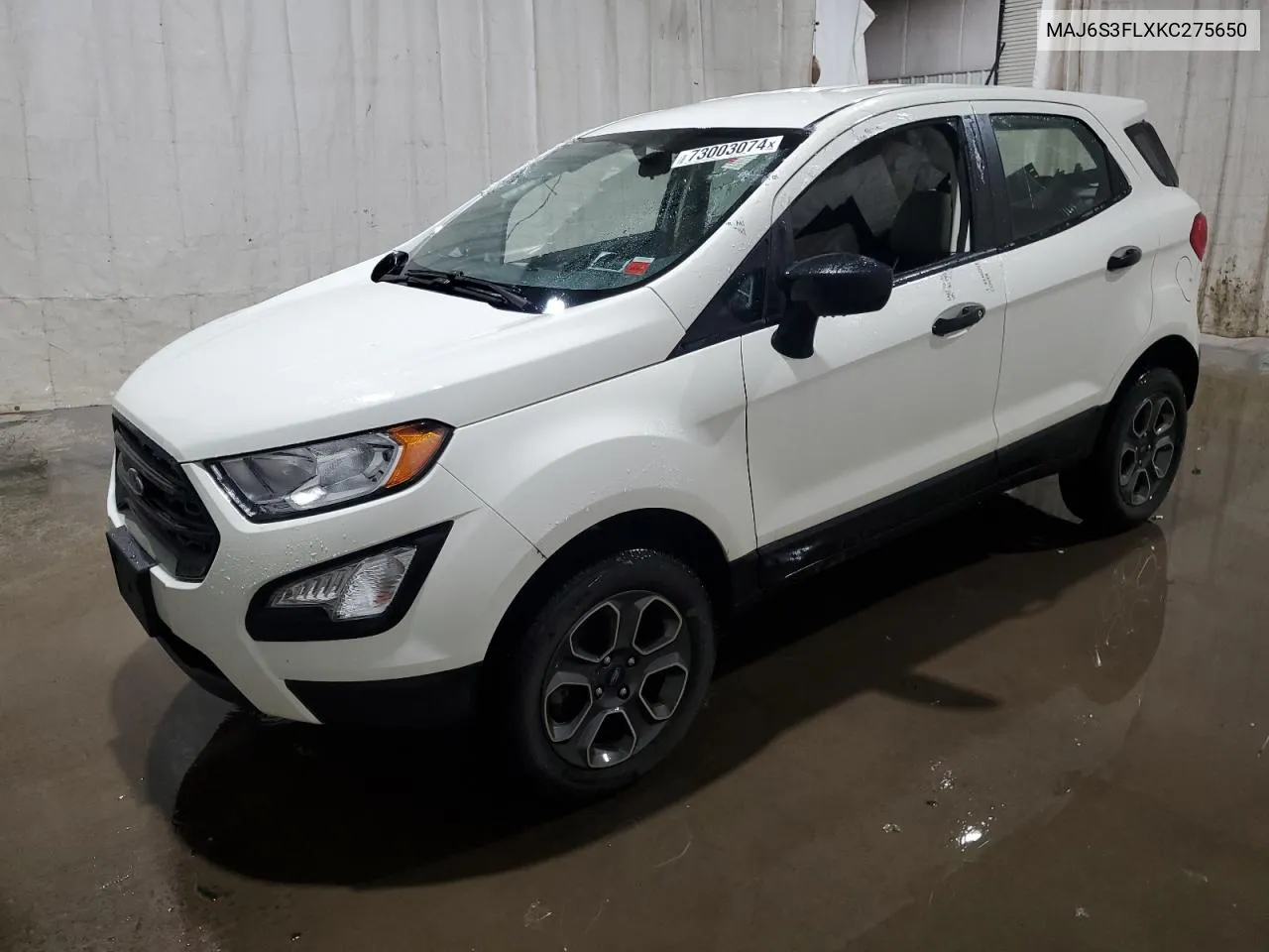 2019 Ford Ecosport S VIN: MAJ6S3FLXKC275650 Lot: 73003074