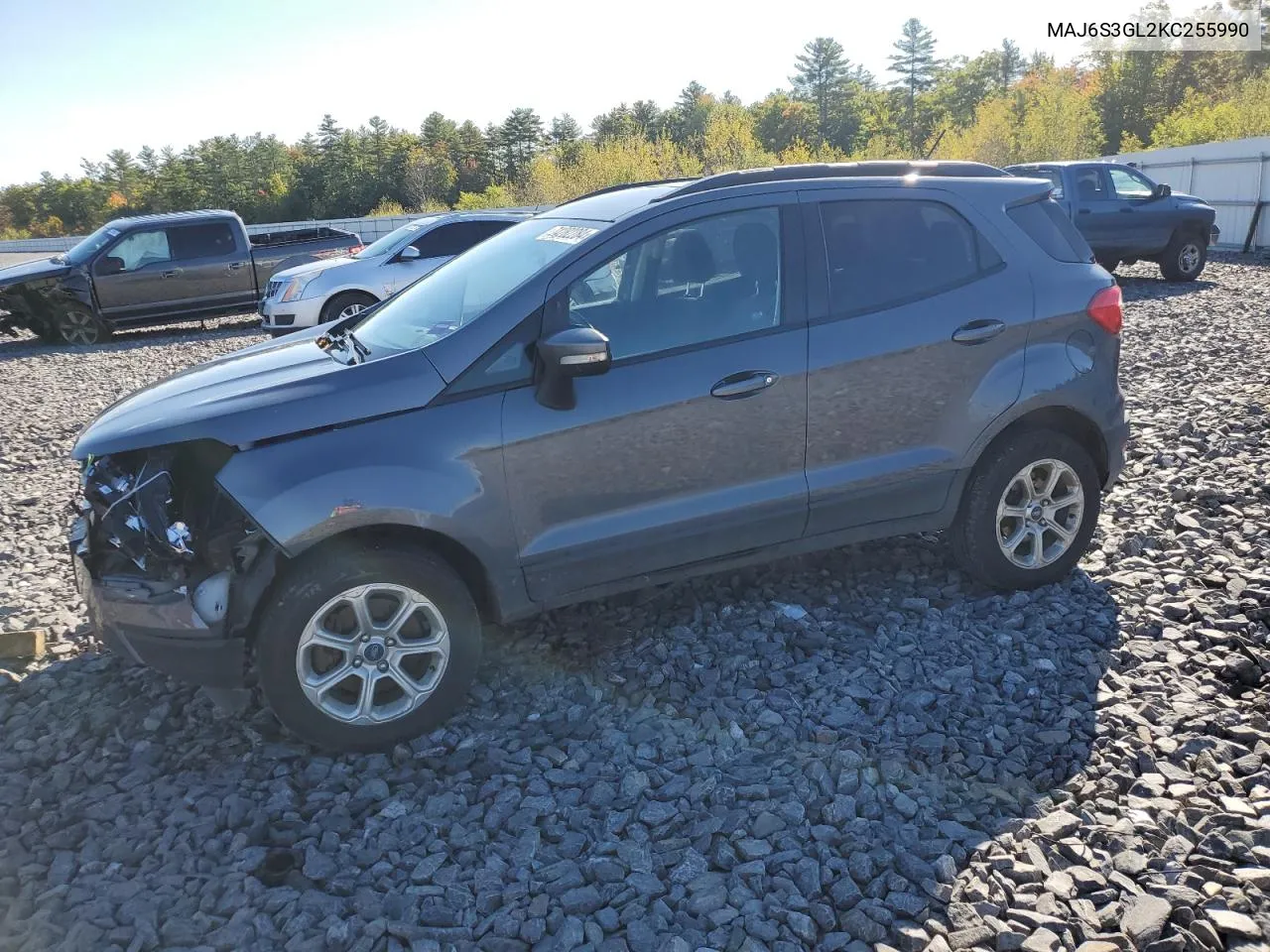 2019 Ford Ecosport Se VIN: MAJ6S3GL2KC255990 Lot: 74282284