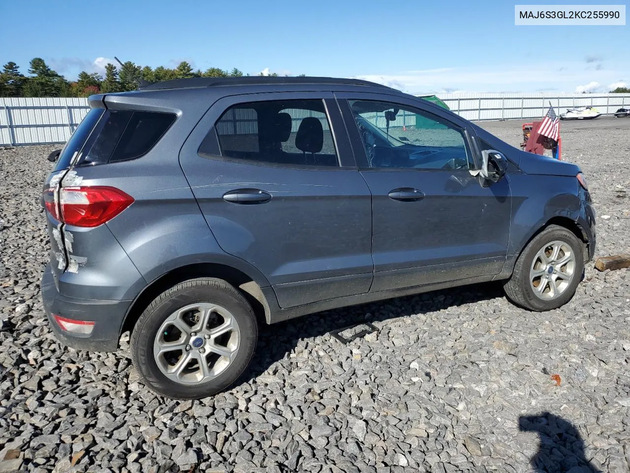 2019 Ford Ecosport Se VIN: MAJ6S3GL2KC255990 Lot: 74282284