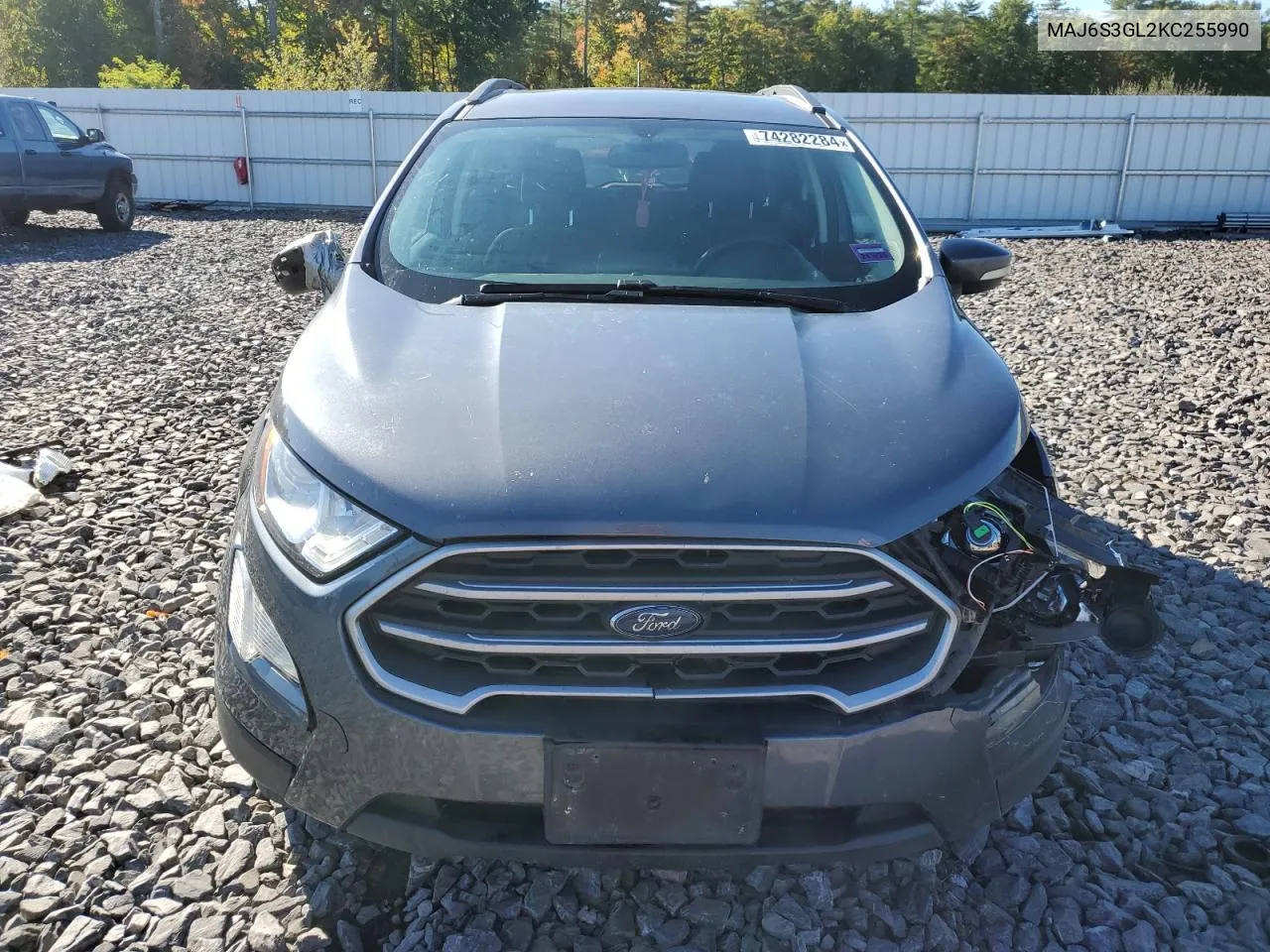 2019 Ford Ecosport Se VIN: MAJ6S3GL2KC255990 Lot: 74282284