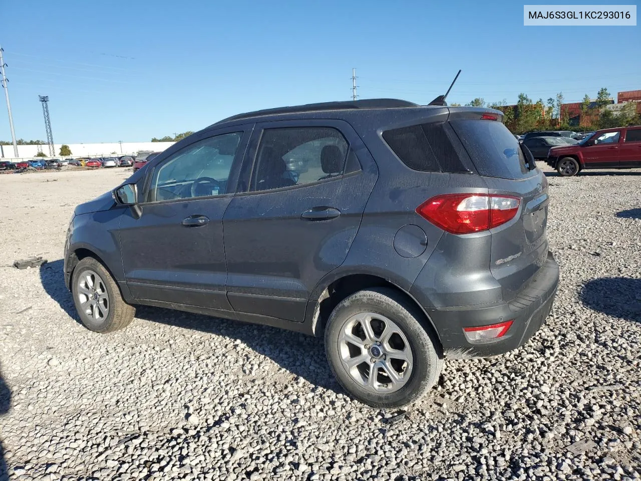 2019 Ford Ecosport Se VIN: MAJ6S3GL1KC293016 Lot: 74315674