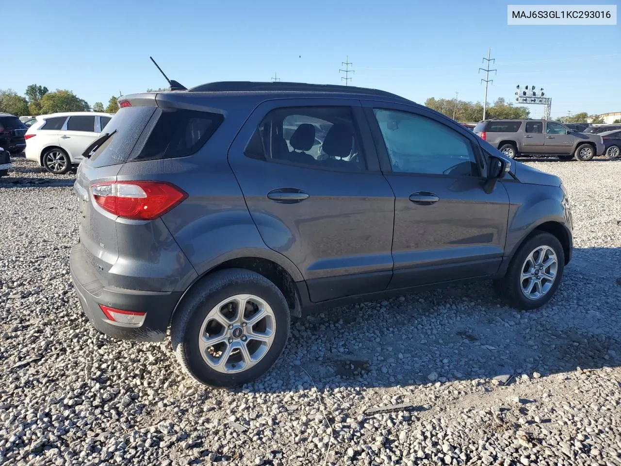 2019 Ford Ecosport Se VIN: MAJ6S3GL1KC293016 Lot: 74315674