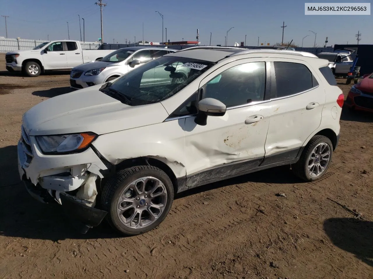 2019 Ford Ecosport Titanium VIN: MAJ6S3KL2KC296563 Lot: 74514934