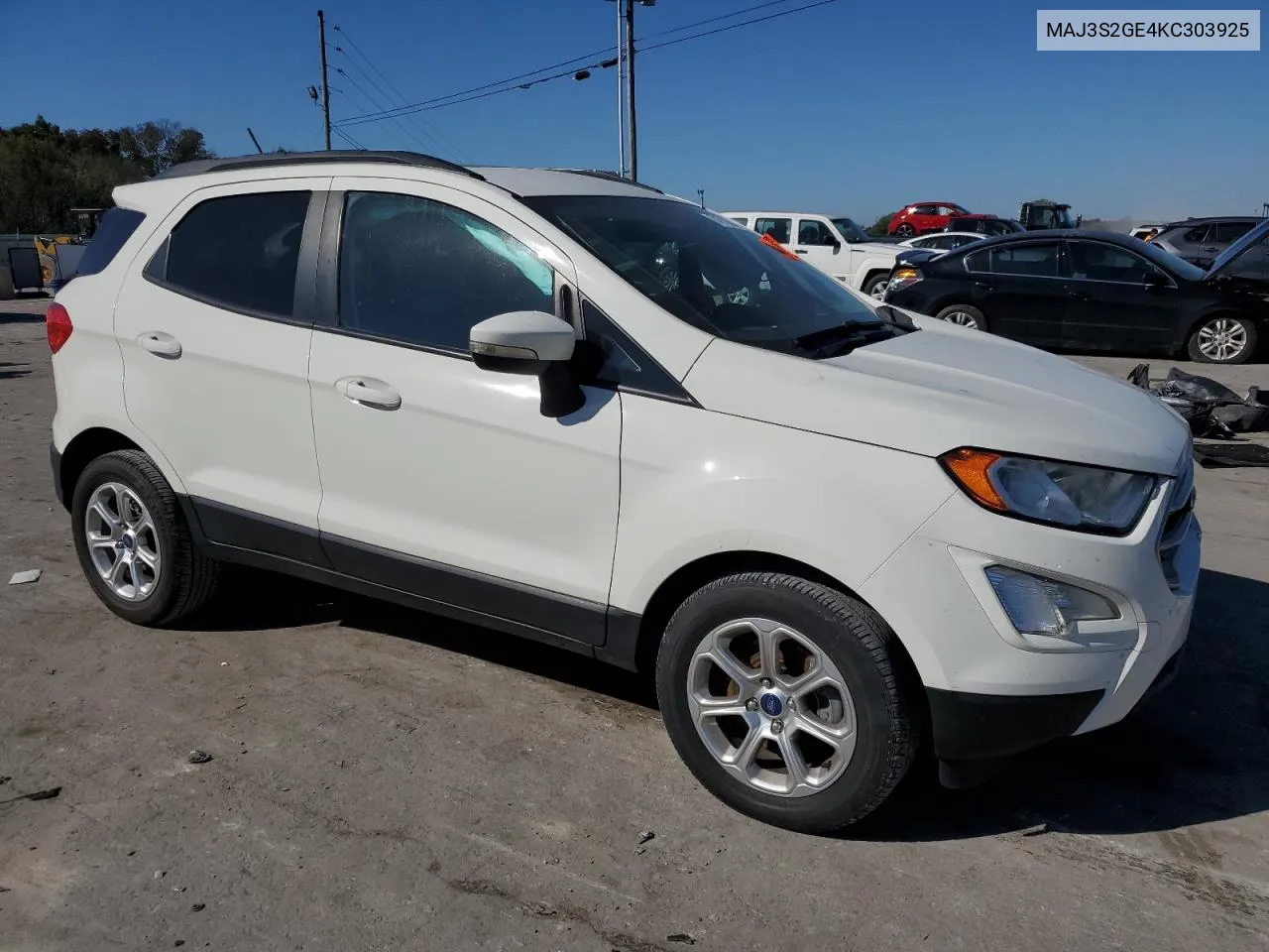 2019 Ford Ecosport Se VIN: MAJ3S2GE4KC303925 Lot: 74710094