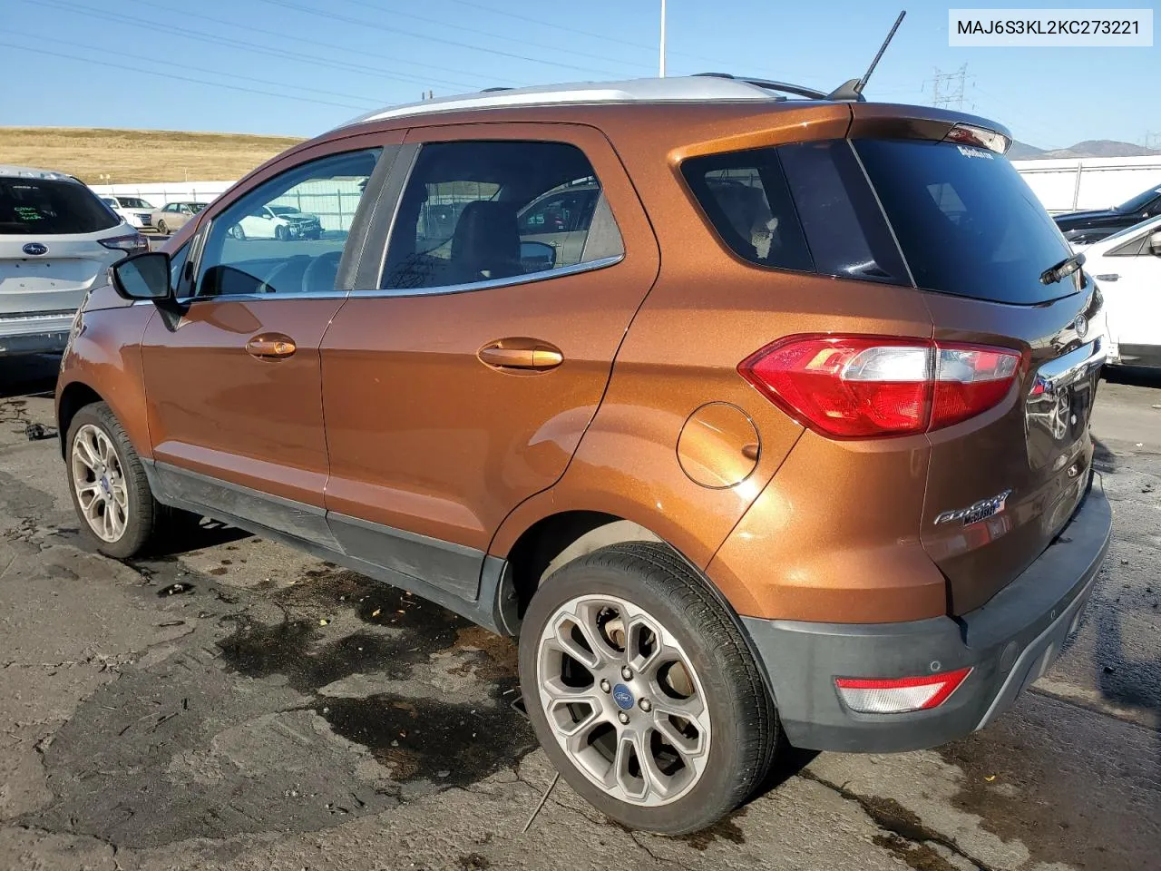 2019 Ford Ecosport Titanium VIN: MAJ6S3KL2KC273221 Lot: 74782164