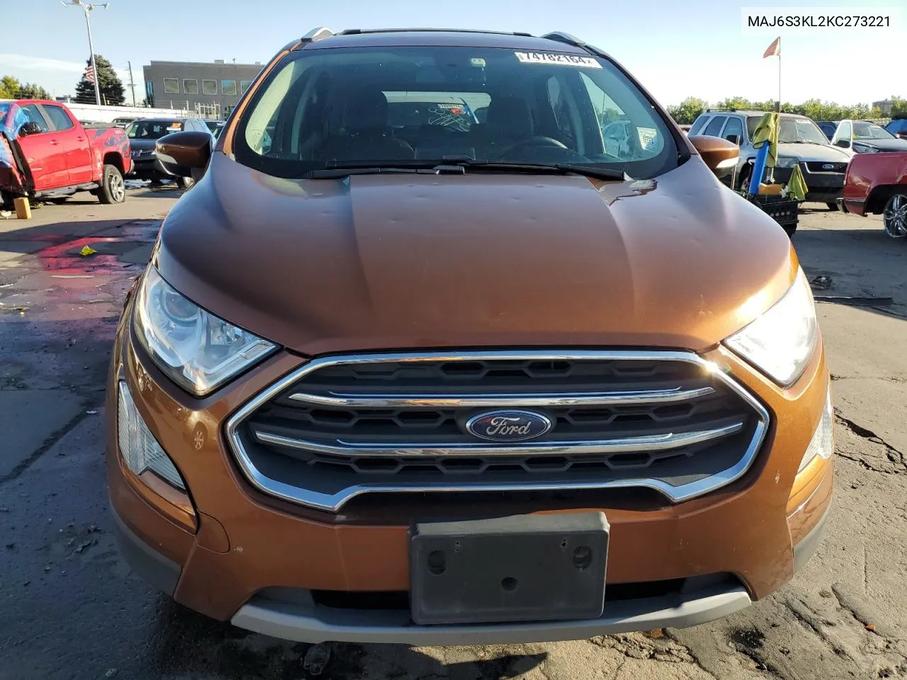 2019 Ford Ecosport Titanium VIN: MAJ6S3KL2KC273221 Lot: 74782164