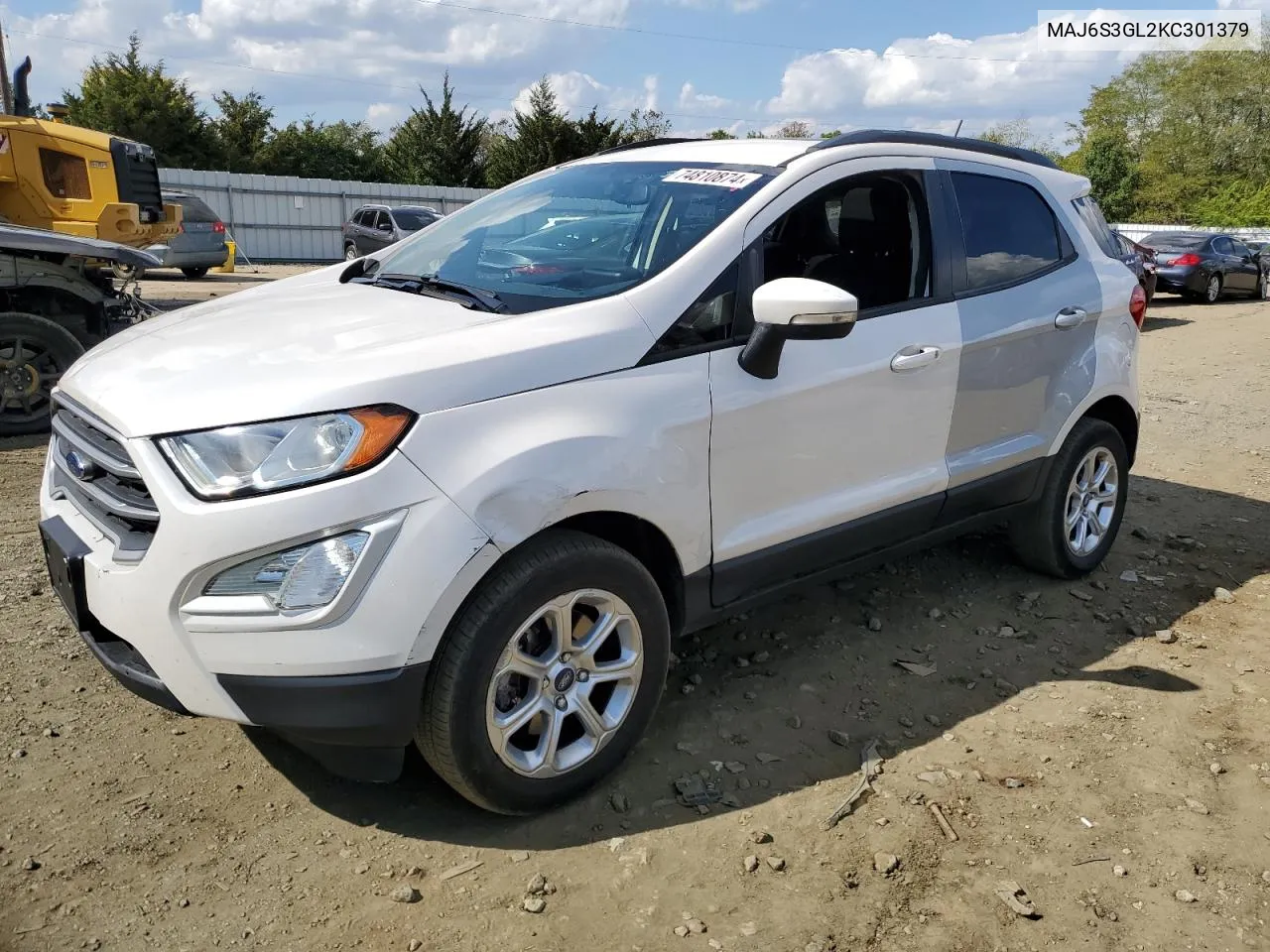 2019 Ford Ecosport Se VIN: MAJ6S3GL2KC301379 Lot: 74810874