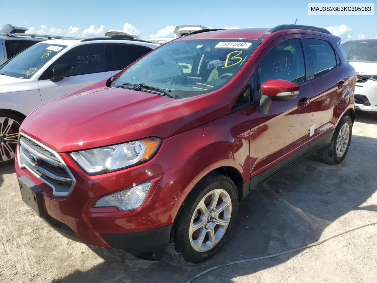 2019 Ford Ecosport Se VIN: MAJ3S2GE3KC305083 Lot: 75014604