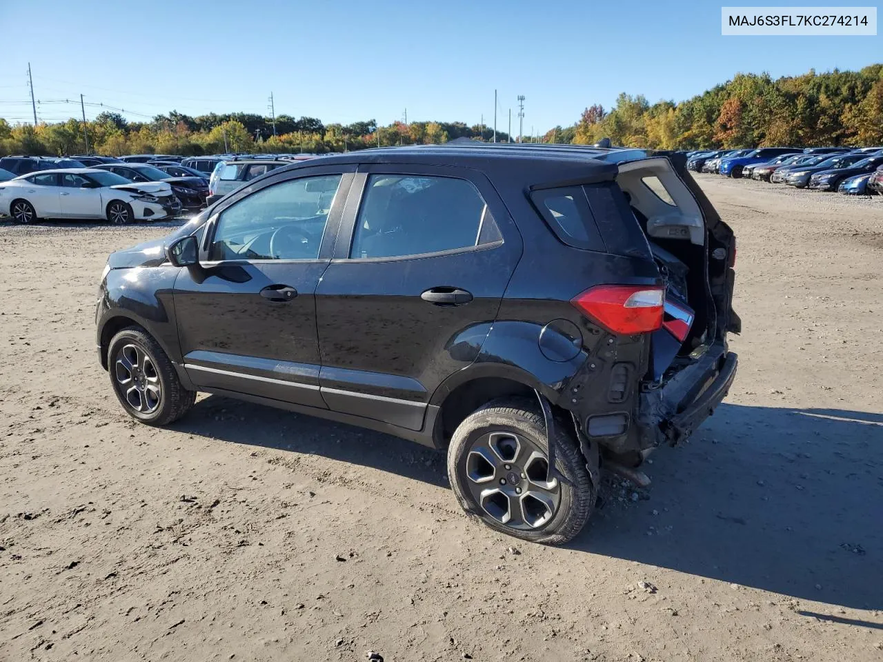 2019 Ford Ecosport S VIN: MAJ6S3FL7KC274214 Lot: 75821064