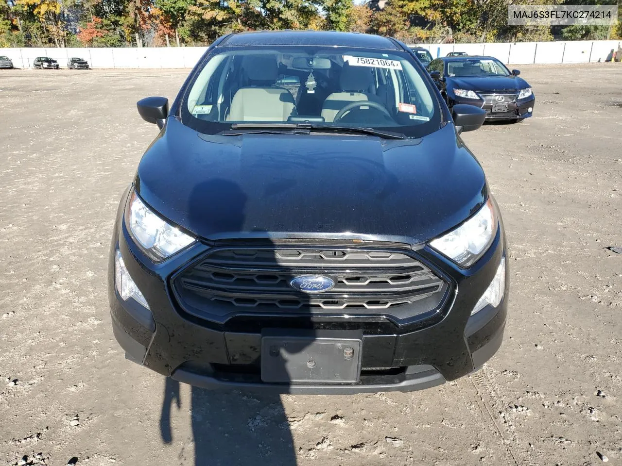 2019 Ford Ecosport S VIN: MAJ6S3FL7KC274214 Lot: 75821064