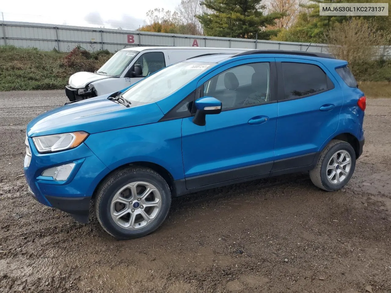 2019 Ford Ecosport Se VIN: MAJ6S3GL1KC273137 Lot: 76008154