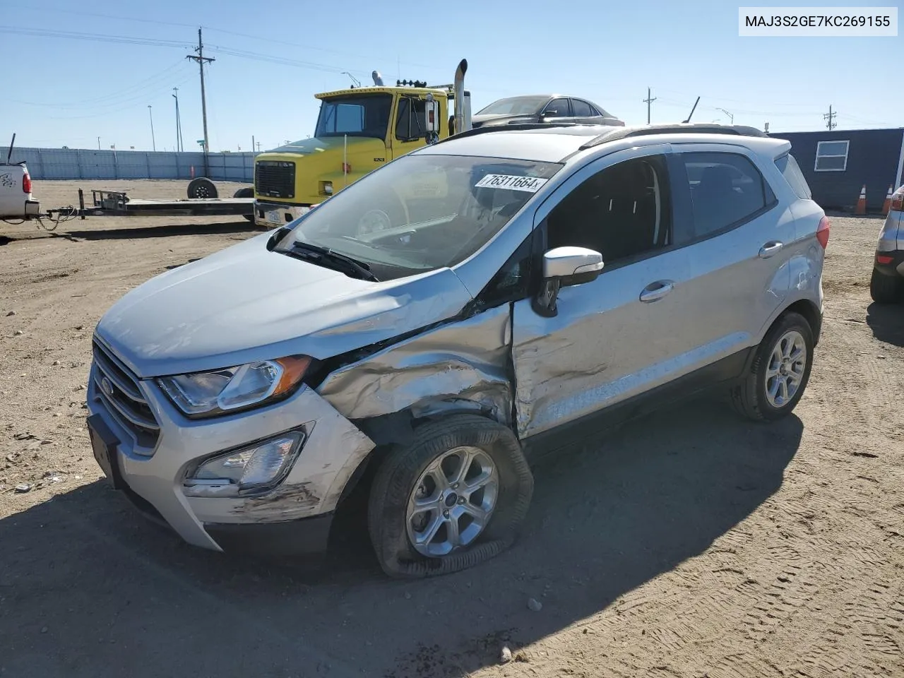 2019 Ford Ecosport Se VIN: MAJ3S2GE7KC269155 Lot: 76311664