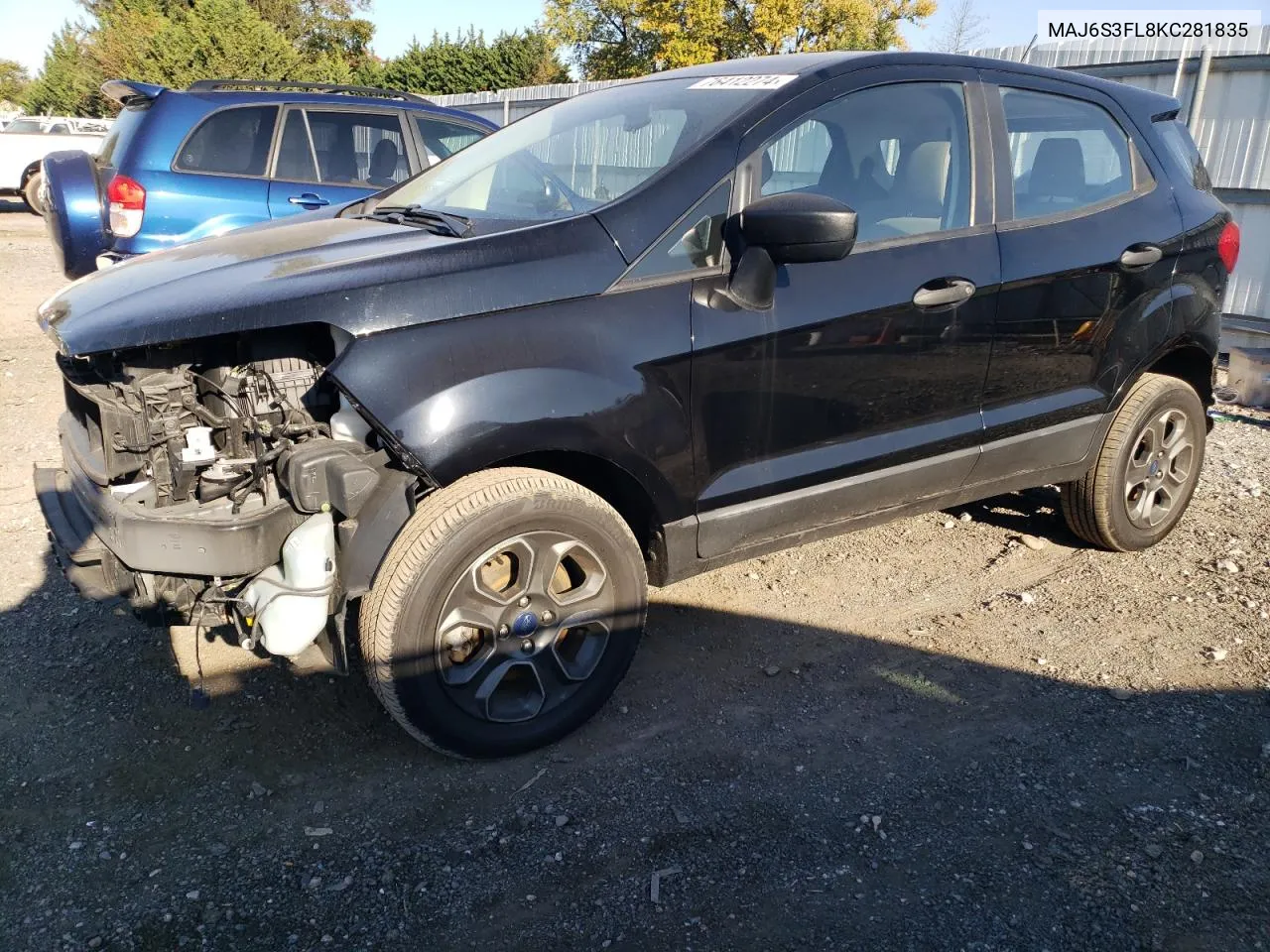 2019 Ford Ecosport S VIN: MAJ6S3FL8KC281835 Lot: 76412274