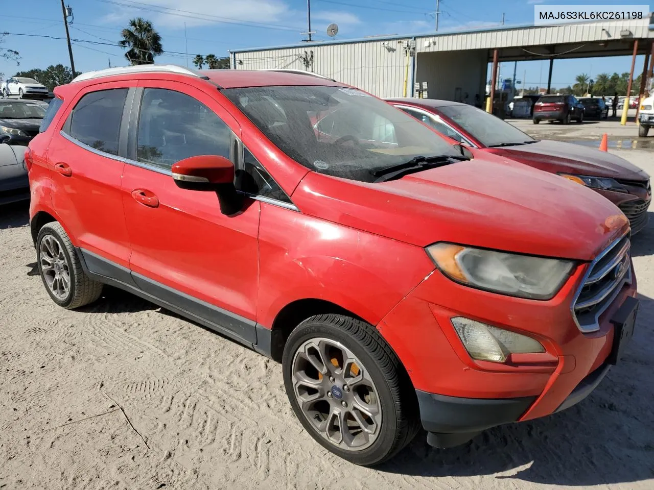 2019 Ford Ecosport Titanium VIN: MAJ6S3KL6KC261198 Lot: 76493404