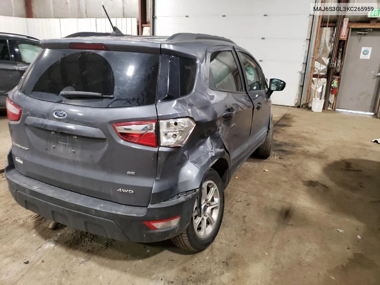 2019 Ford Ecosport Se VIN: MAJ6S3GL3KC265959 Lot: 76633984