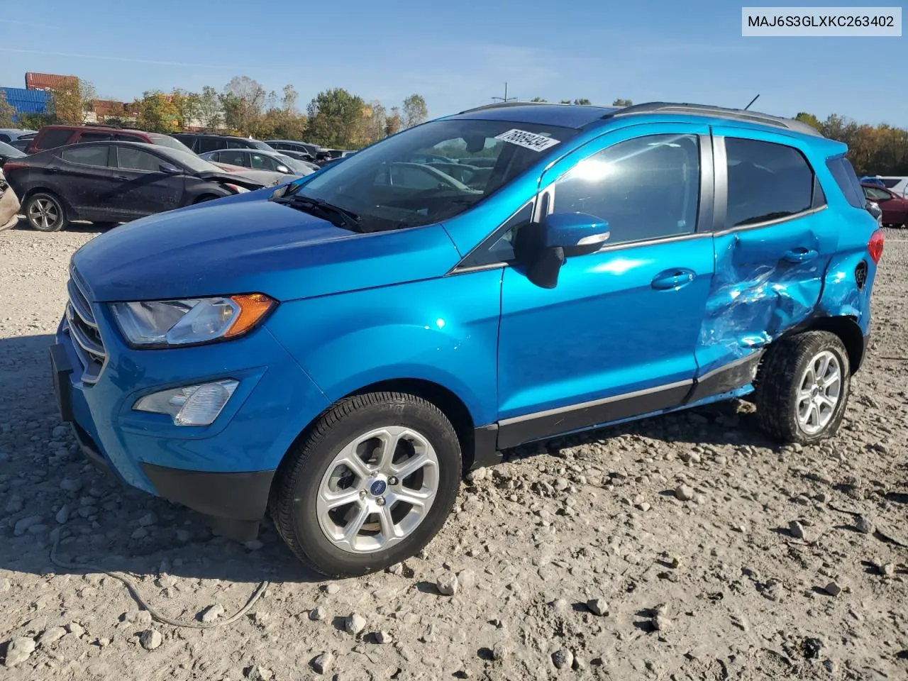 2019 Ford Ecosport Se VIN: MAJ6S3GLXKC263402 Lot: 76869434