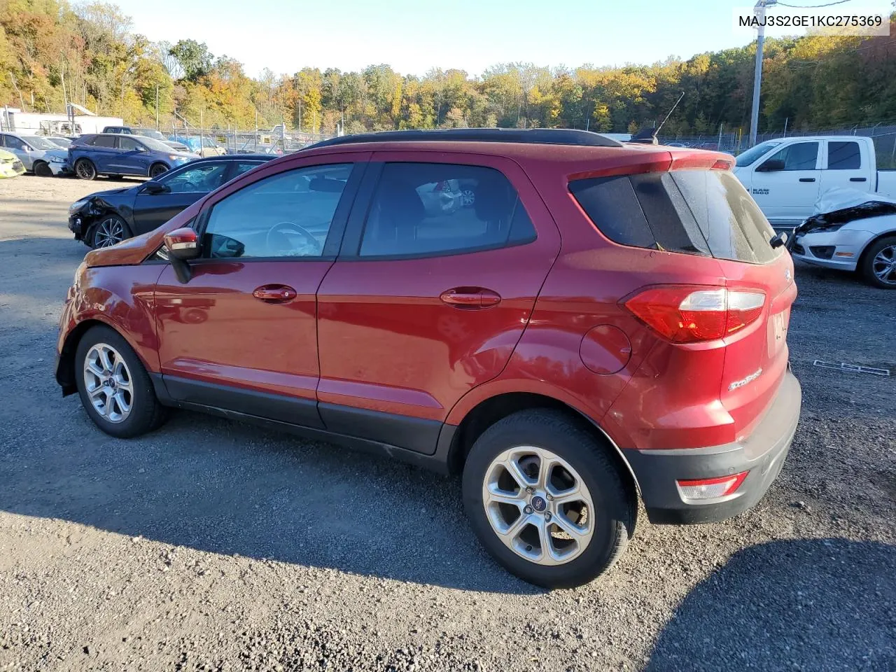 2019 Ford Ecosport Se VIN: MAJ3S2GE1KC275369 Lot: 77233454