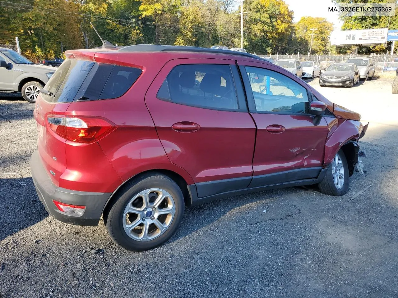 2019 Ford Ecosport Se VIN: MAJ3S2GE1KC275369 Lot: 77233454