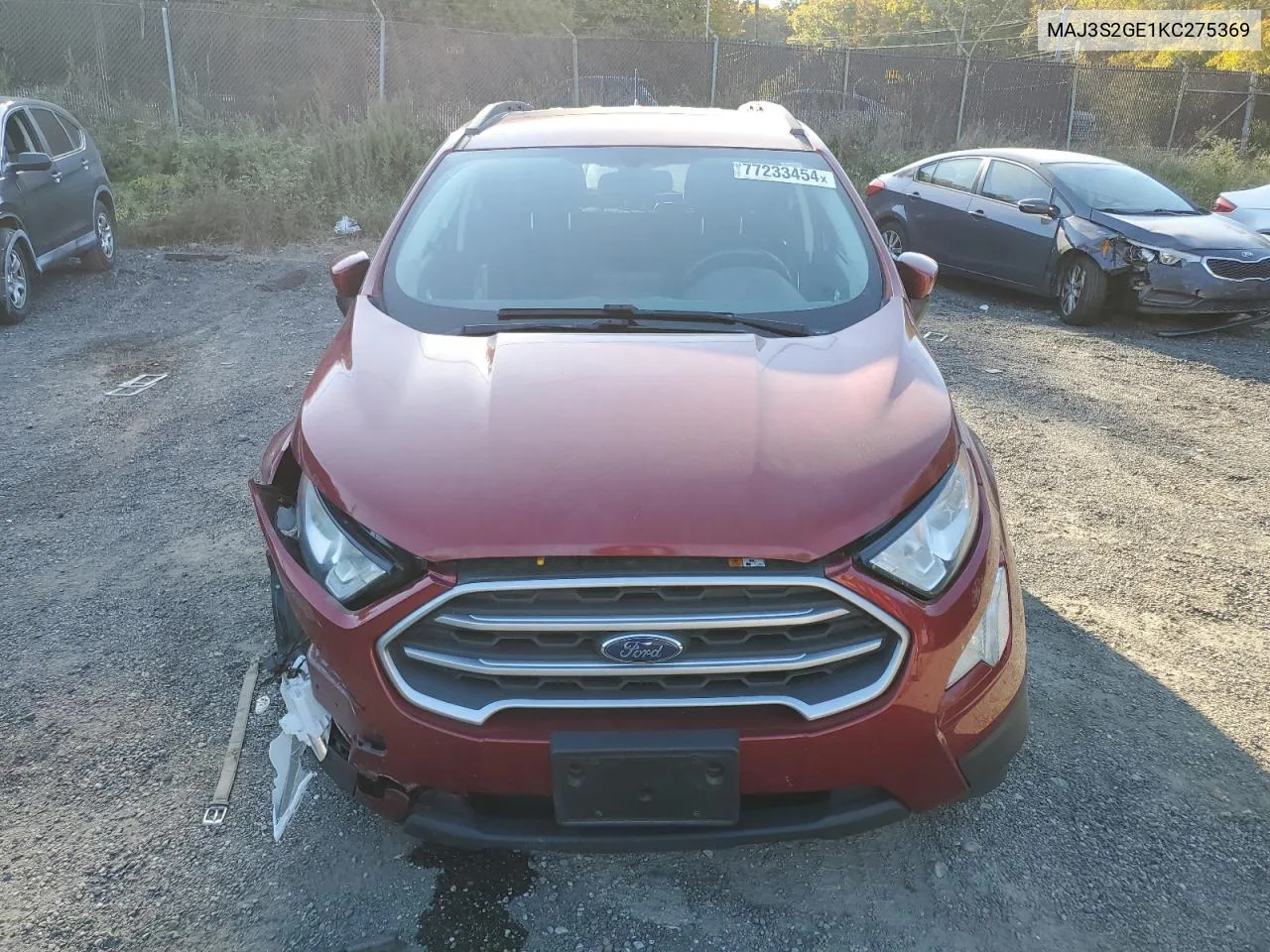 2019 Ford Ecosport Se VIN: MAJ3S2GE1KC275369 Lot: 77233454