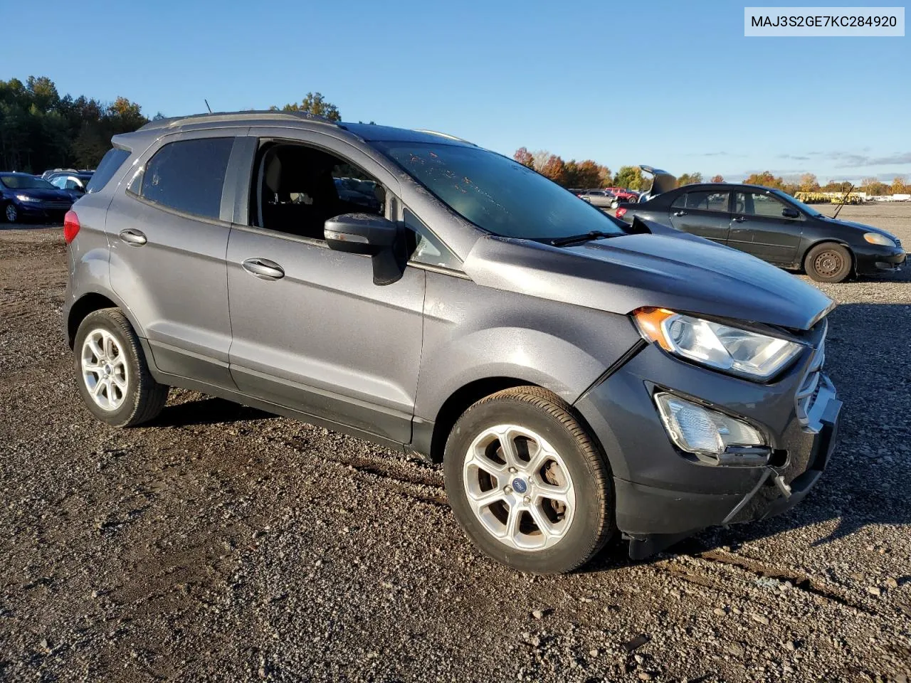 2019 Ford Ecosport Se VIN: MAJ3S2GE7KC284920 Lot: 77367064