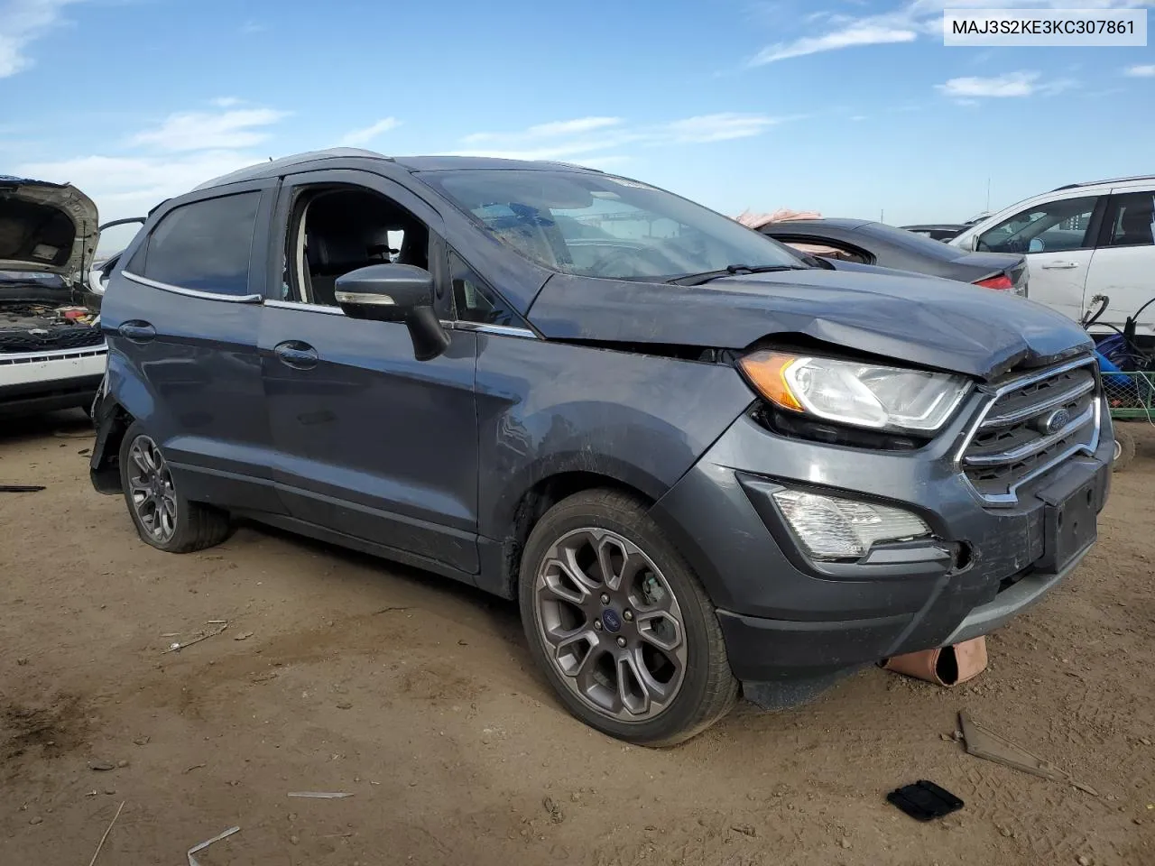 2019 Ford Ecosport Titanium VIN: MAJ3S2KE3KC307861 Lot: 77488134