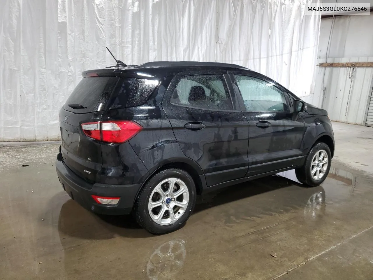 2019 Ford Ecosport Se VIN: MAJ6S3GL0KC276546 Lot: 78006234