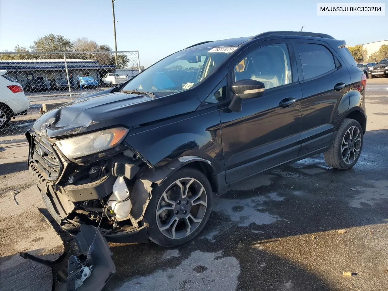 2019 Ford Ecosport Ses VIN: MAJ6S3JL0KC303284 Lot: 78312644